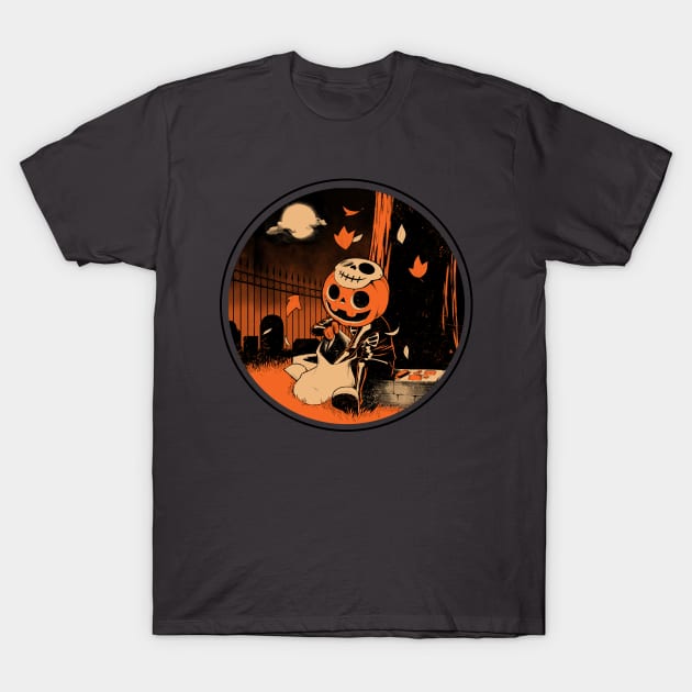 Halloween Pumpkin Kid T-Shirt by Jayship Earth